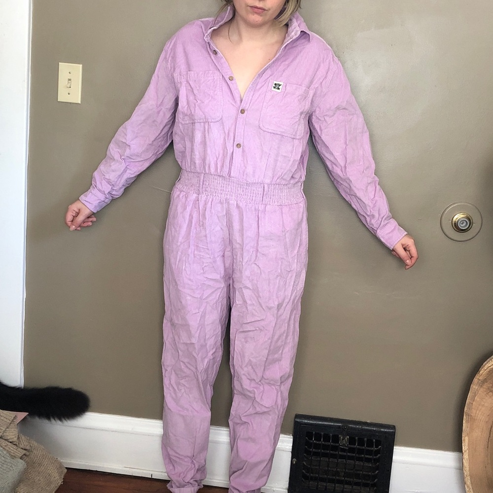 Lucy and Yak Purple Lilac Eddie Corduroy Boilersuit